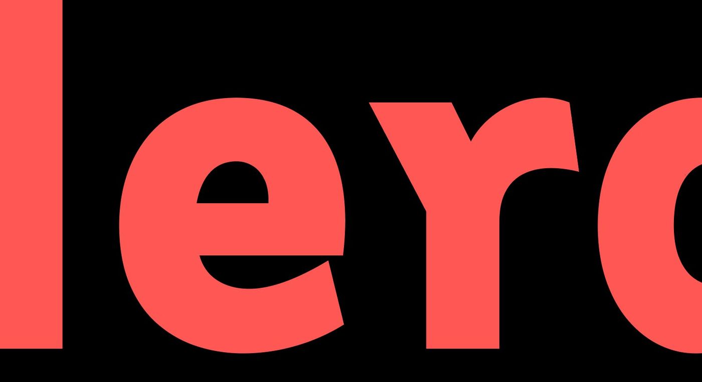 Rode letters op een zwarte achtergrond als beeld voor typografie