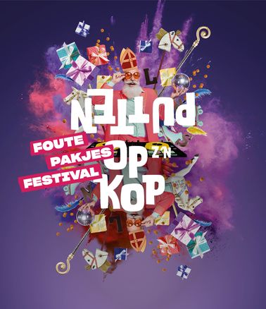 Posterontwerp voor Foute Pakjes Festival