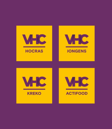 Logo's van vier partners binnen VHC Groep