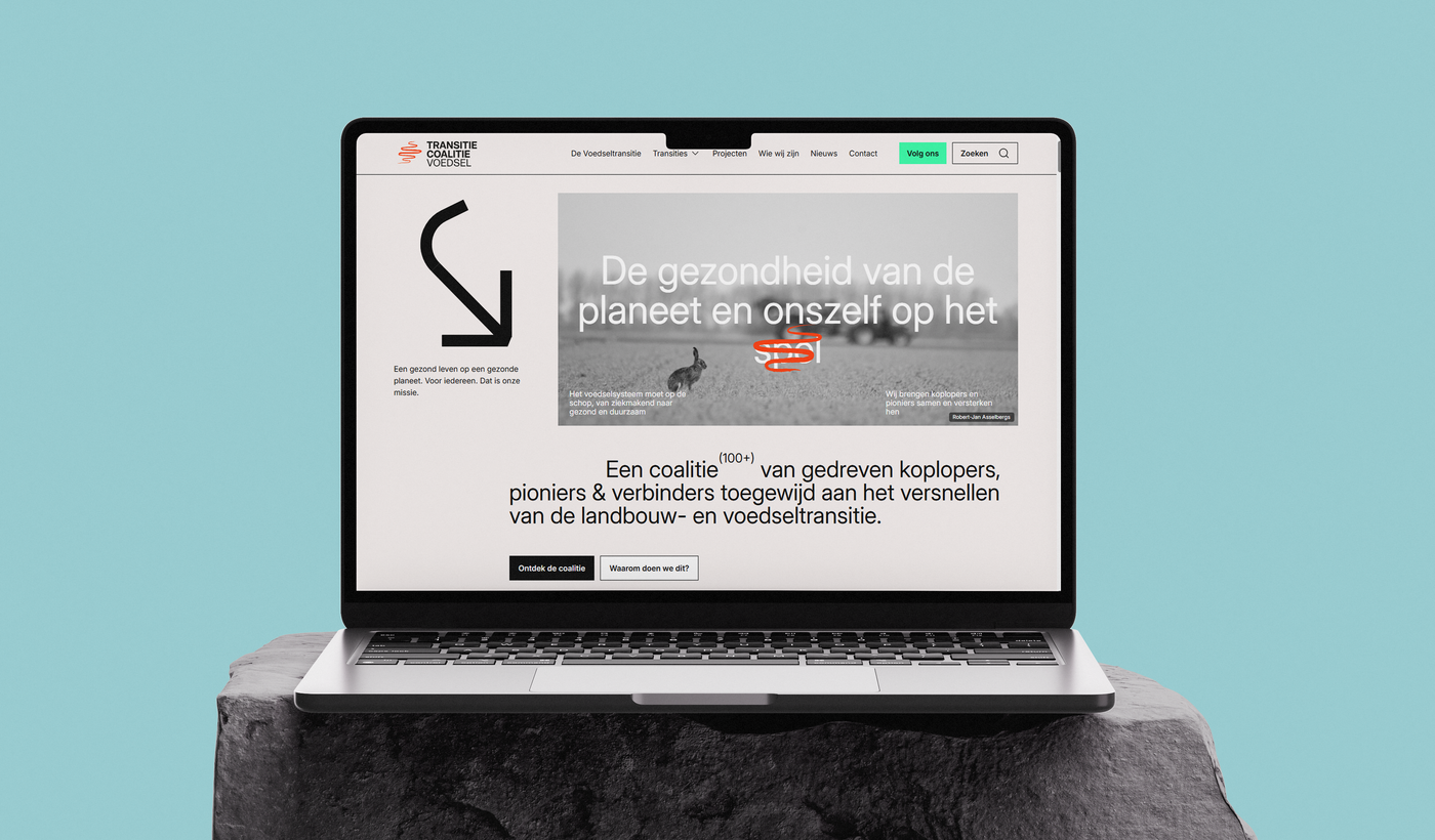 Laptop met nieuwe website