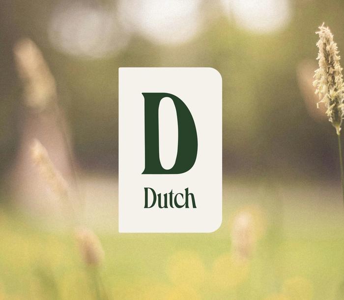 Dutch-logo voor een onscherpe groene achtergrond
