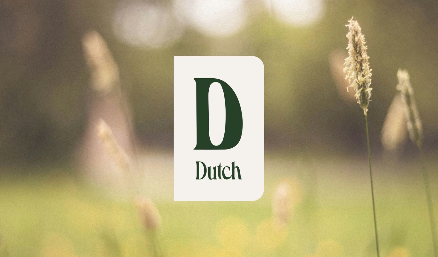 Dutch-logo voor een onscherpe groene achtergrond