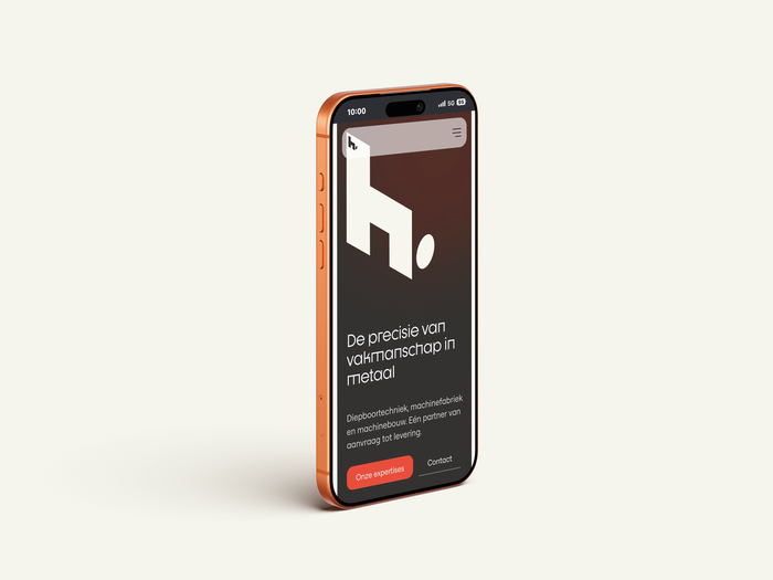 Iphone met de website van Hopman