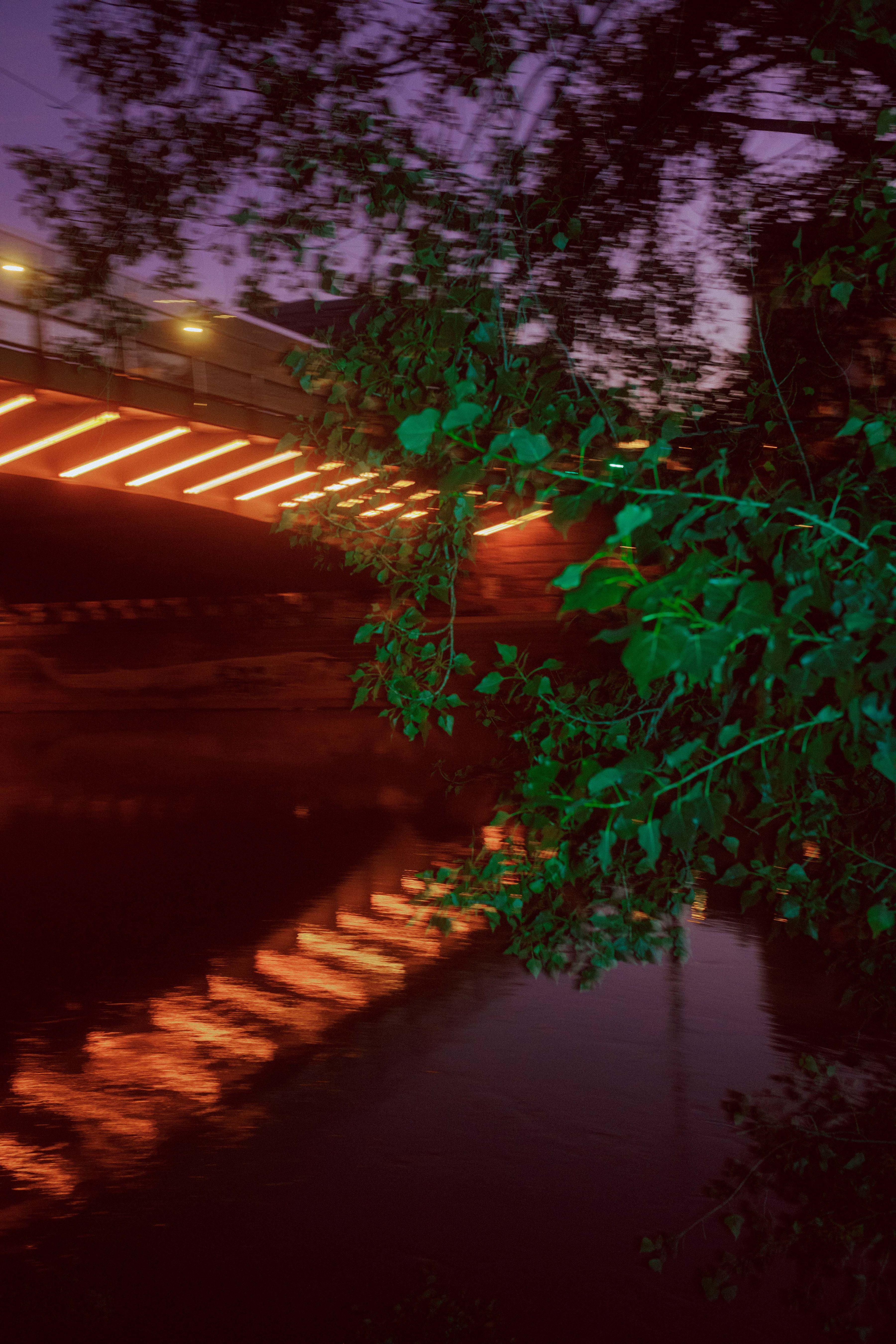 friedensbrücke night flash photography