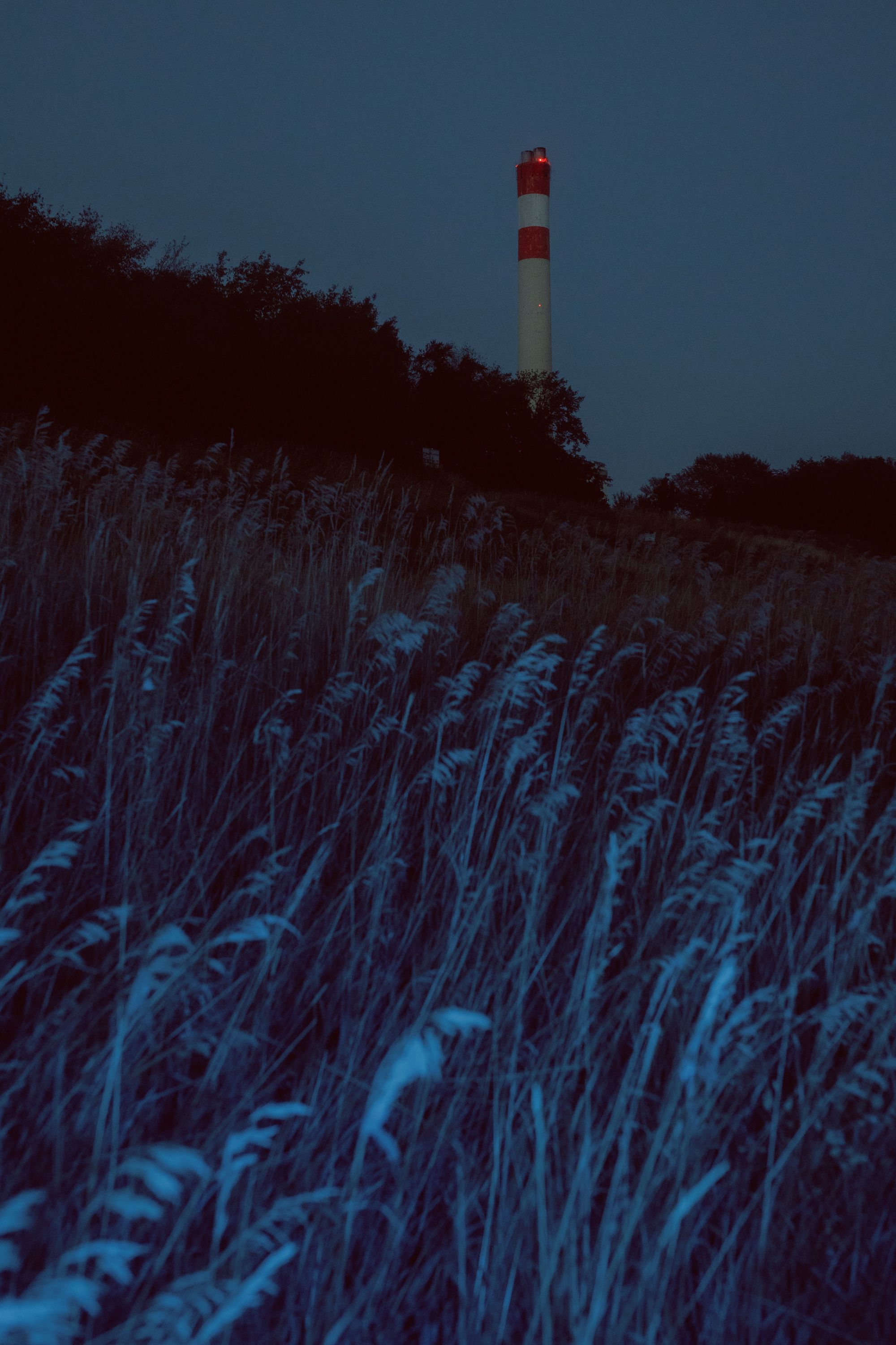 meadows night power plant blue 