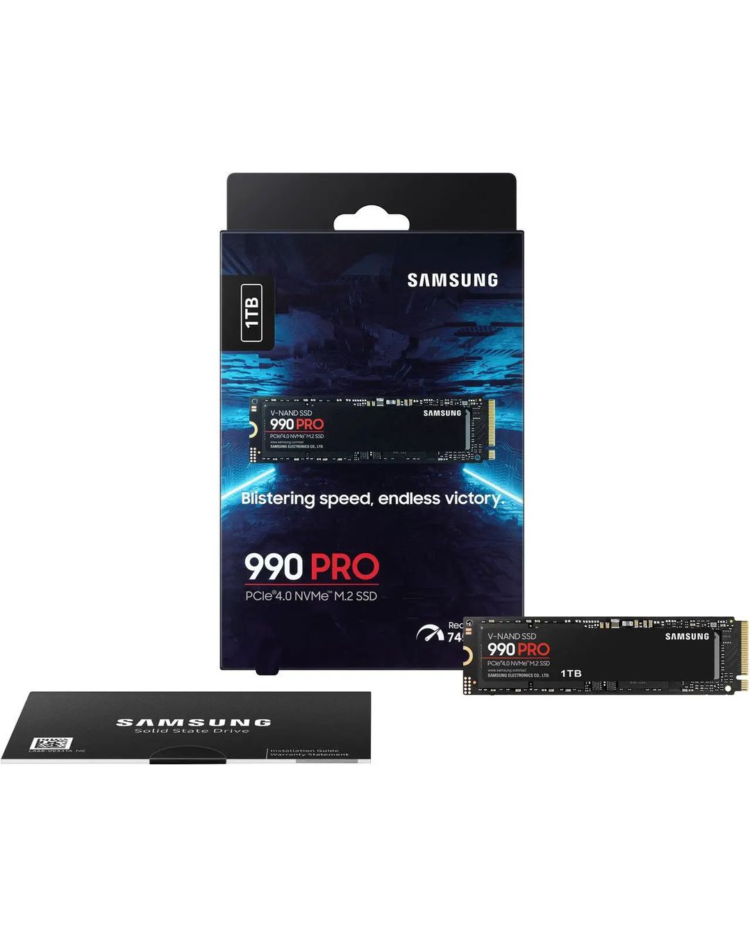 SAMSUNG 990 PRO SSD 1TB PCIe 4.0 M.2 2280 SSD Read Speeds Up to 7,450 MB/s 