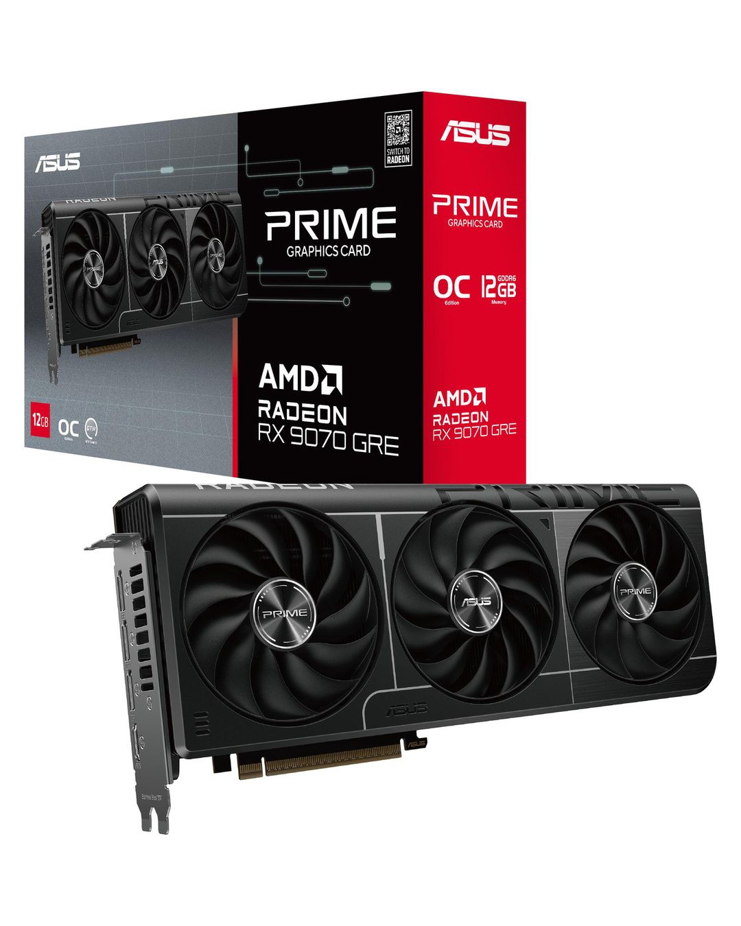 ASUS Prime Radeon RX 9070 GRE EVO OC Edition 12GB GDDR6