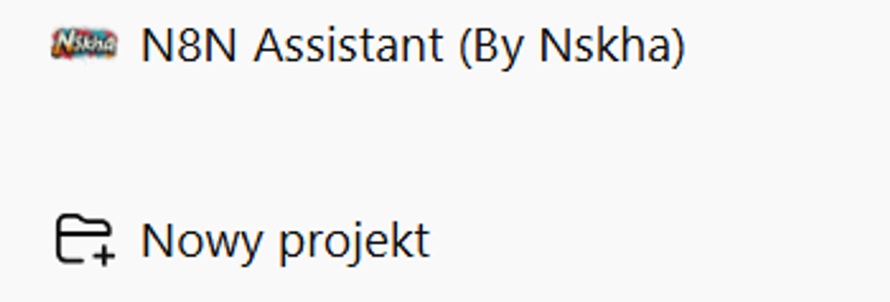 Screenshot N8N Assistant – narzędzie automatyzacji