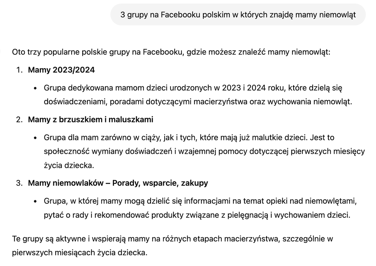 Lista 3 grup na Facebooku dla mam niemowląt