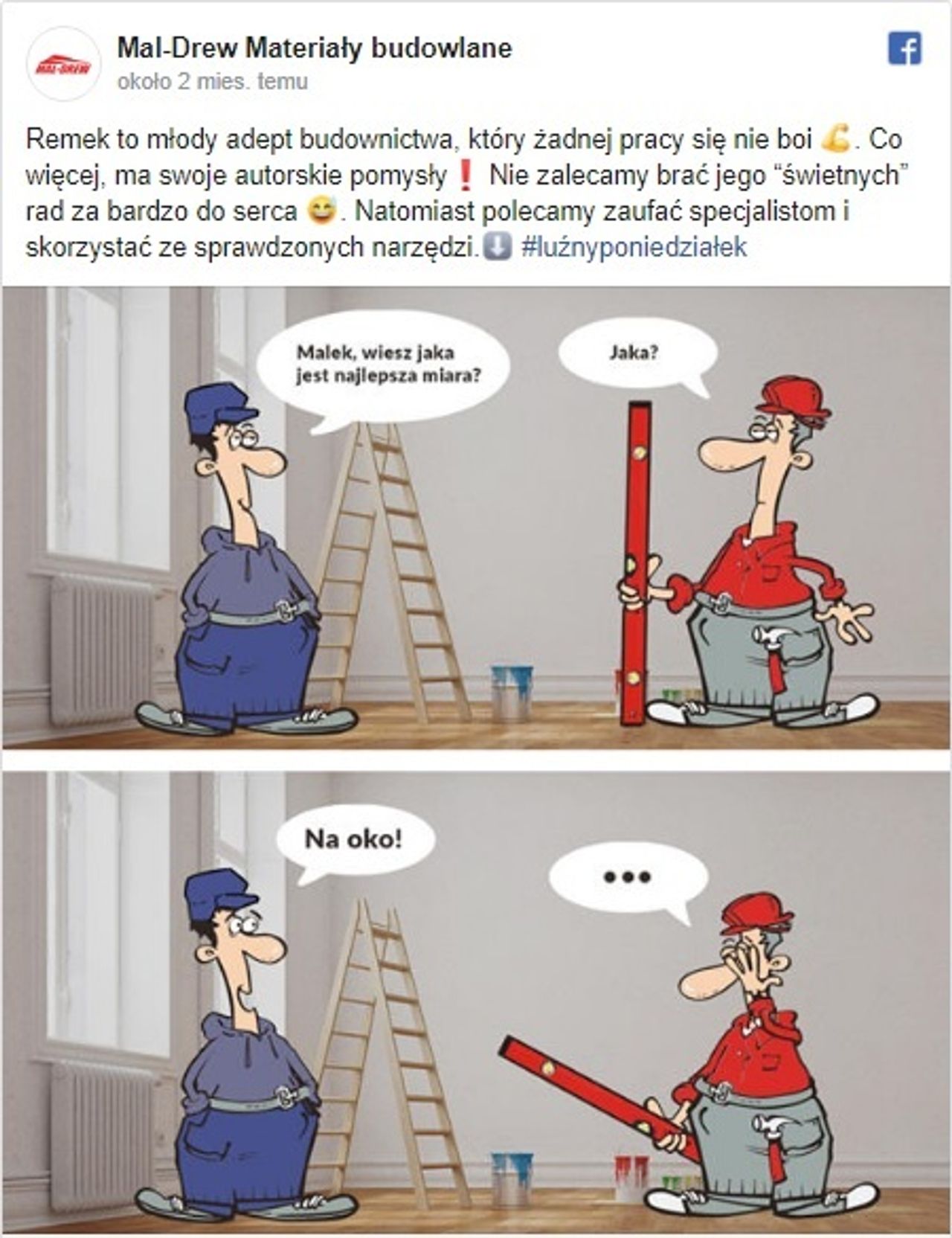 Post Mal-drew z komiksem