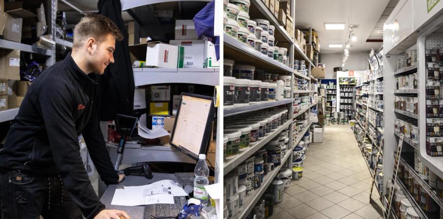 Wnętrze składu budowlanego Mal-Drew