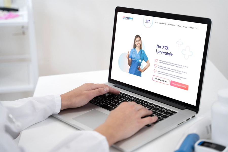 Przykładowa strona internetowa Rodzinnego Centrum Medycznego DobMed