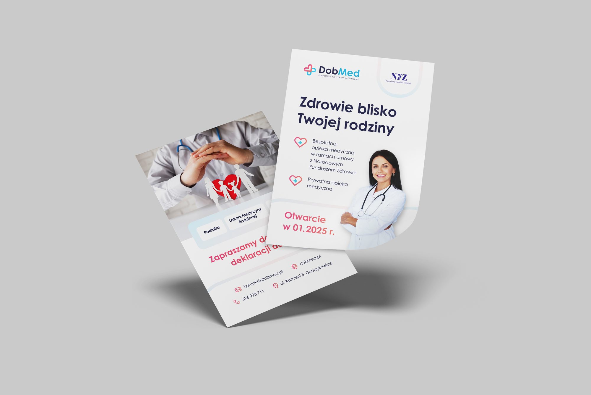 Ulotka Rodzinnego Centrum Zdrowia DobMed