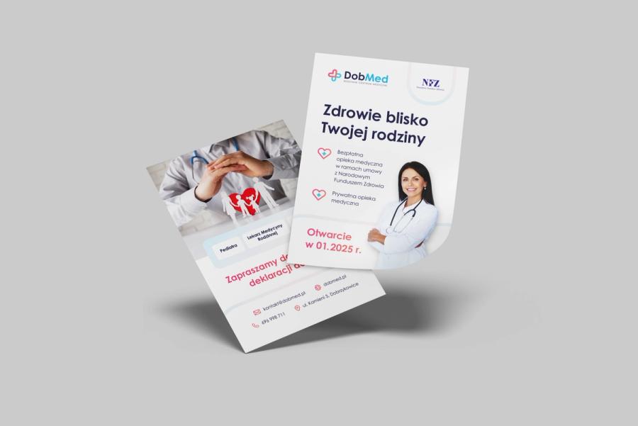 Ulotka Rodzinnego Centrum Zdrowia DobMed