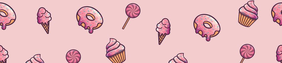 Wzór marki Chillama w tematyce słodyczy