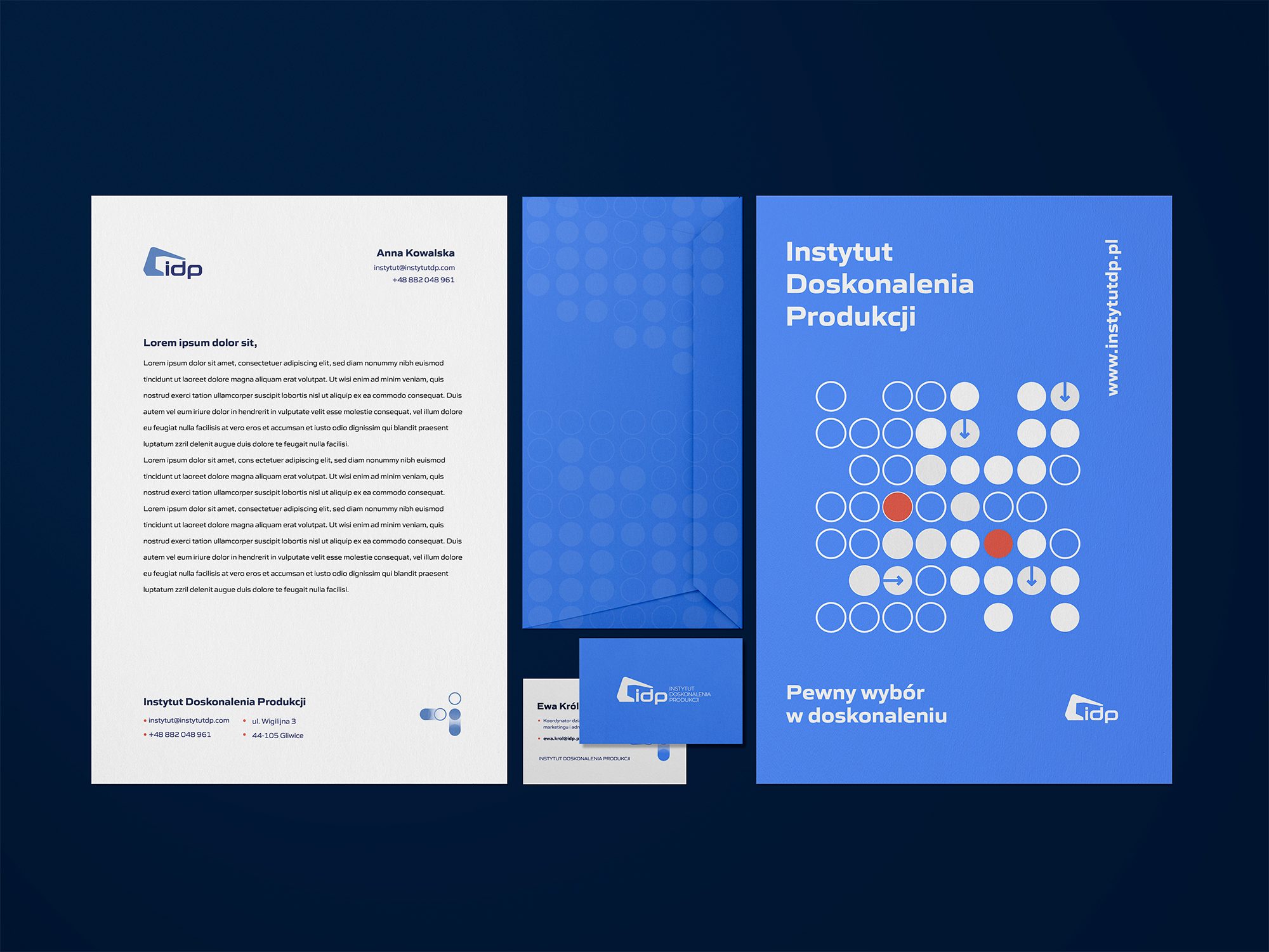 Rebranding Instytutu Doskonalenia Produkcji - strategia marki, identyfikacja wizualna, serwis www oraz marketing