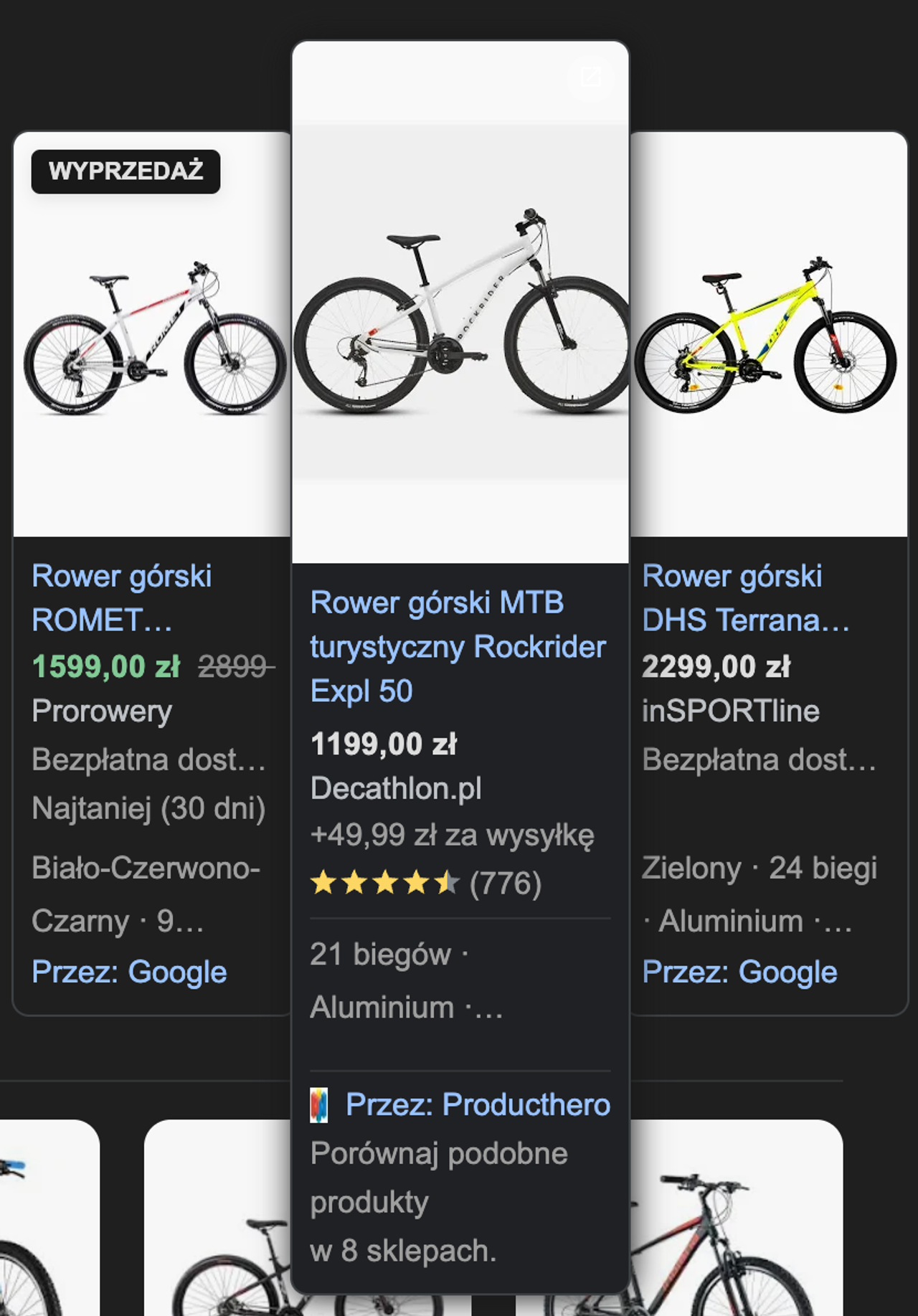 Karty produktów Google Shopping – mokasyny z cenami i ocenami, eobuwie.pl