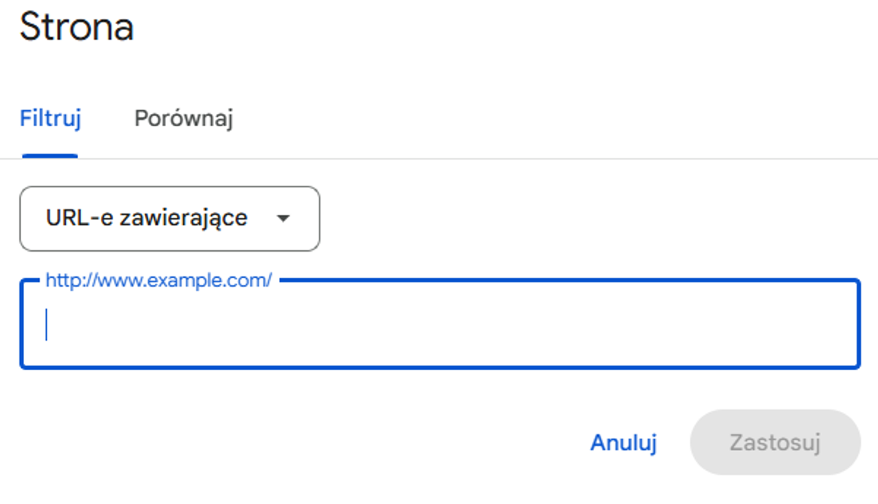 URL-e zawierające