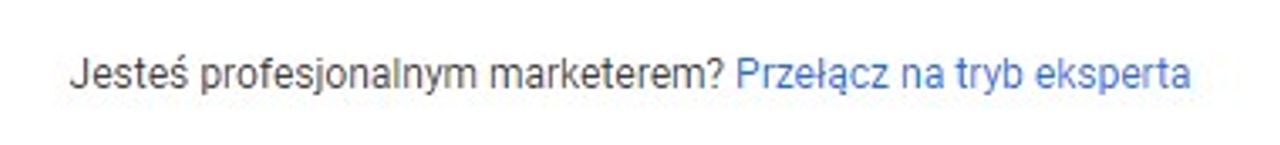 Przejdź na tryb eksperta.