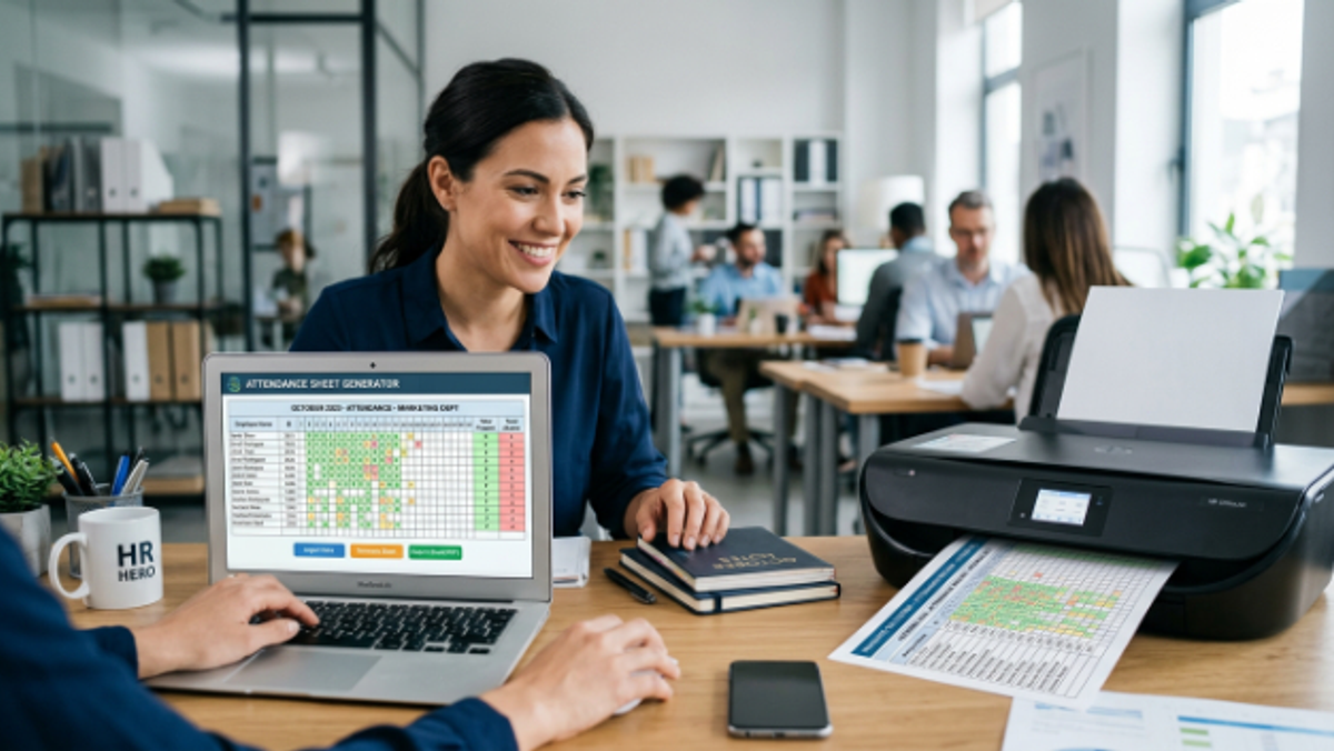 image showing screen that create attendance sheet