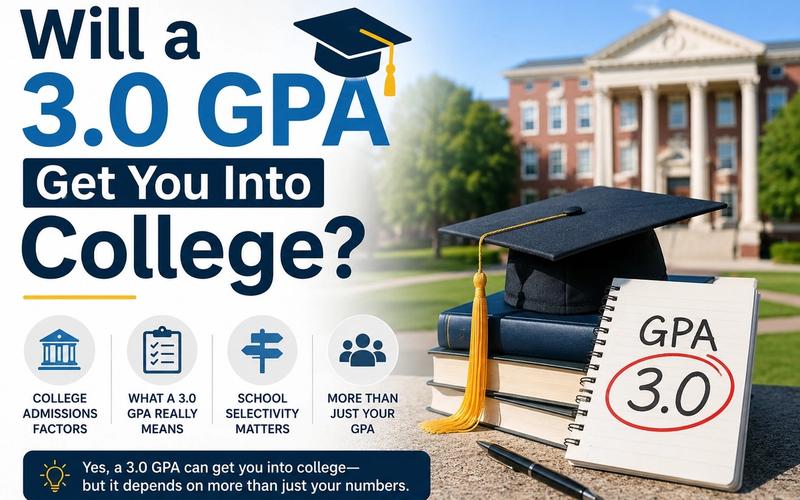 3.0 GPA college admission guide and university eligibility