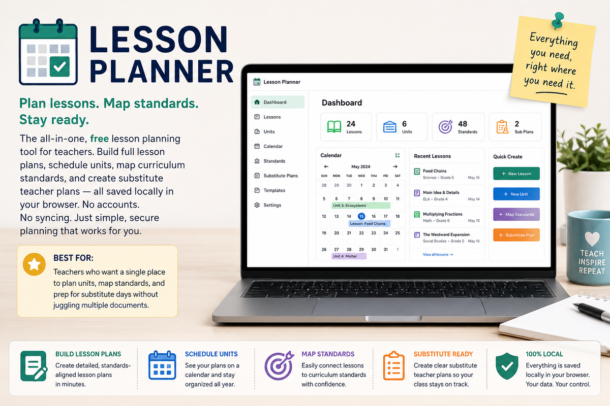 lesson planner for teachers
