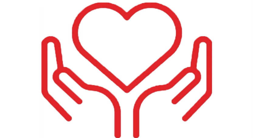 giving hands with heart icon