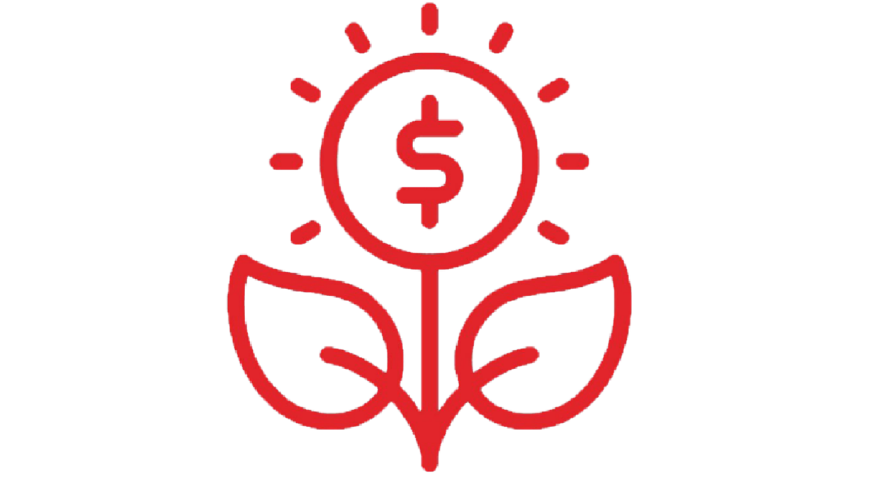 flower with dollar sign icon