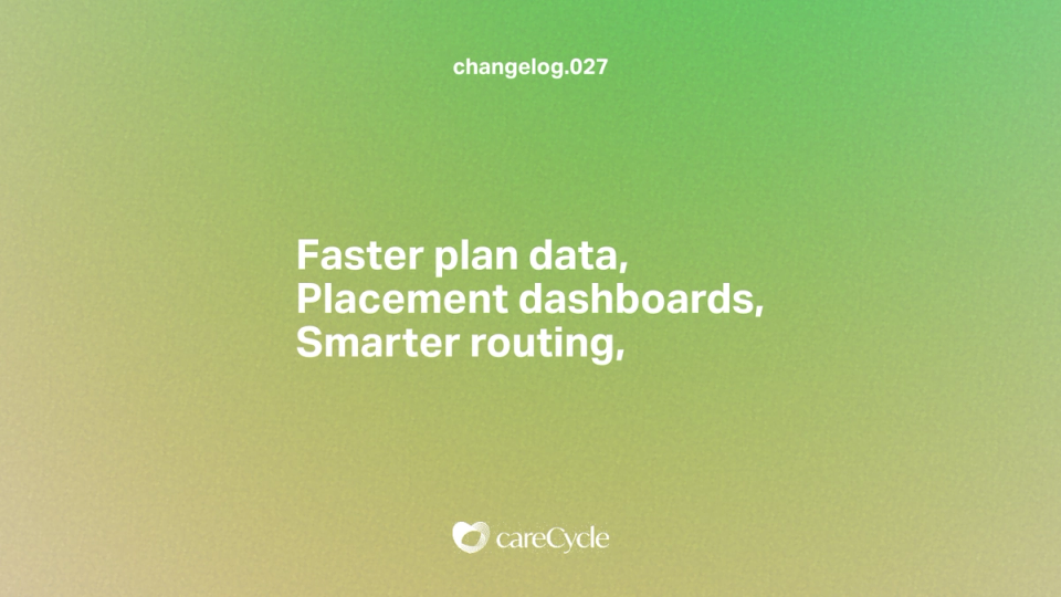 Faster plan data