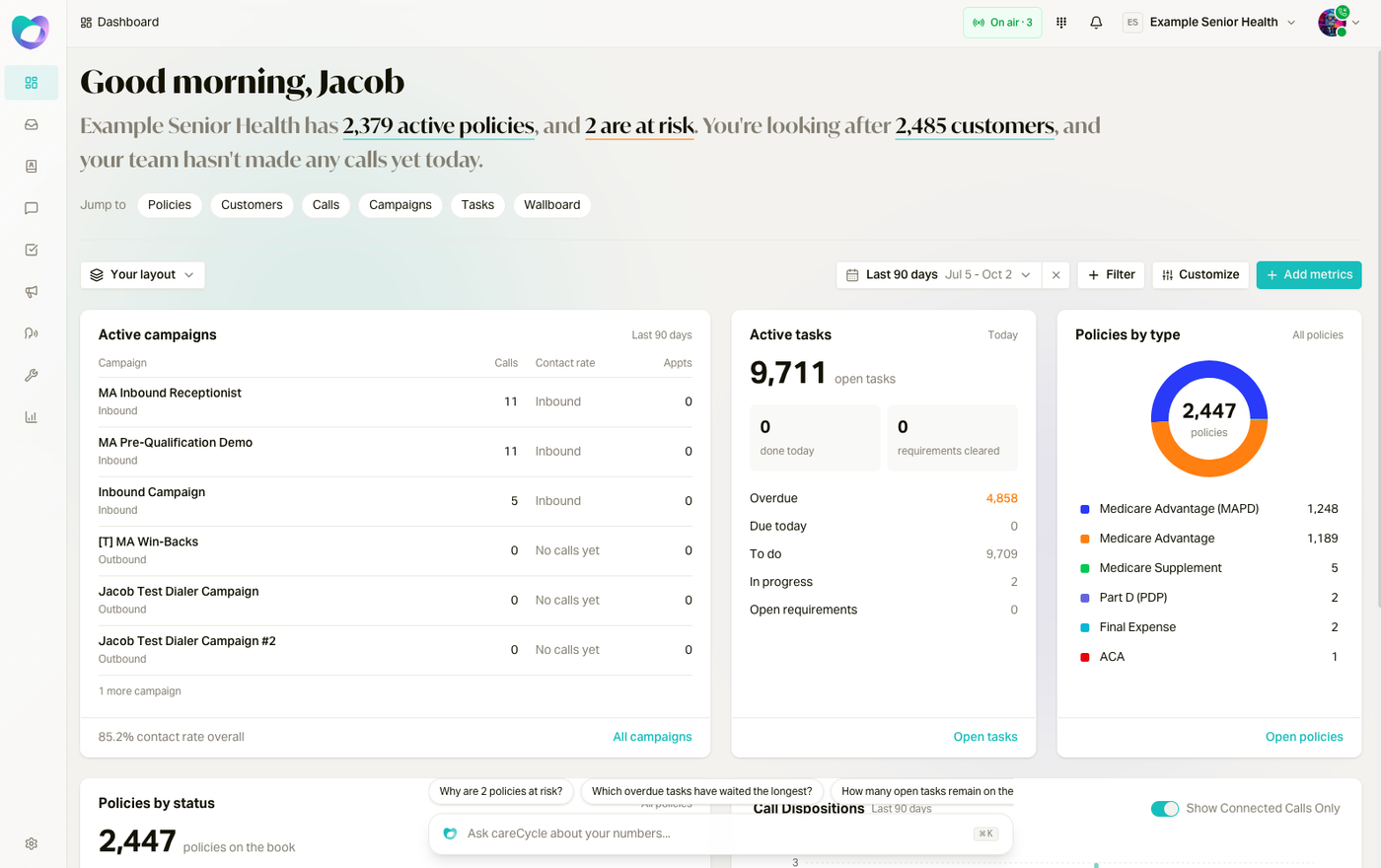 Homepage Dashboard