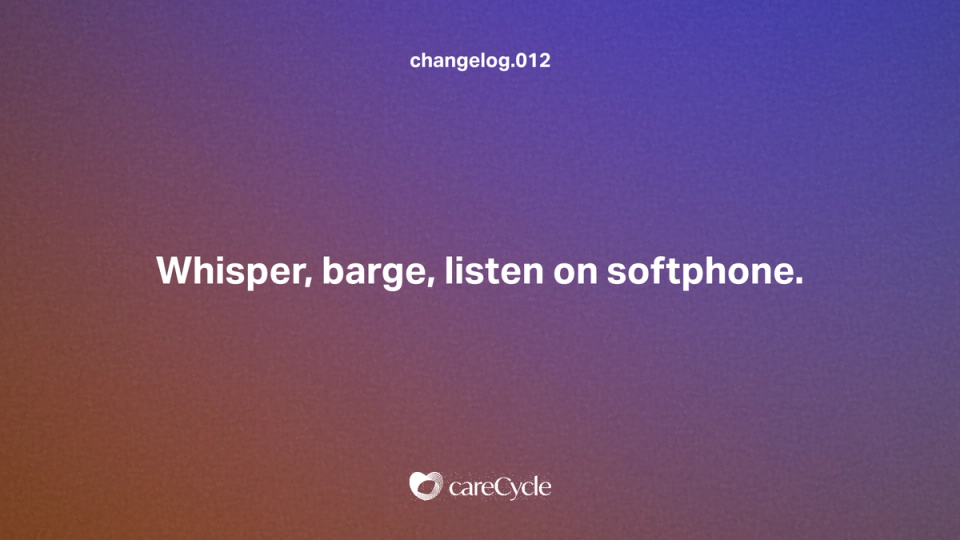 Whisper, barge, listen on softphone calls