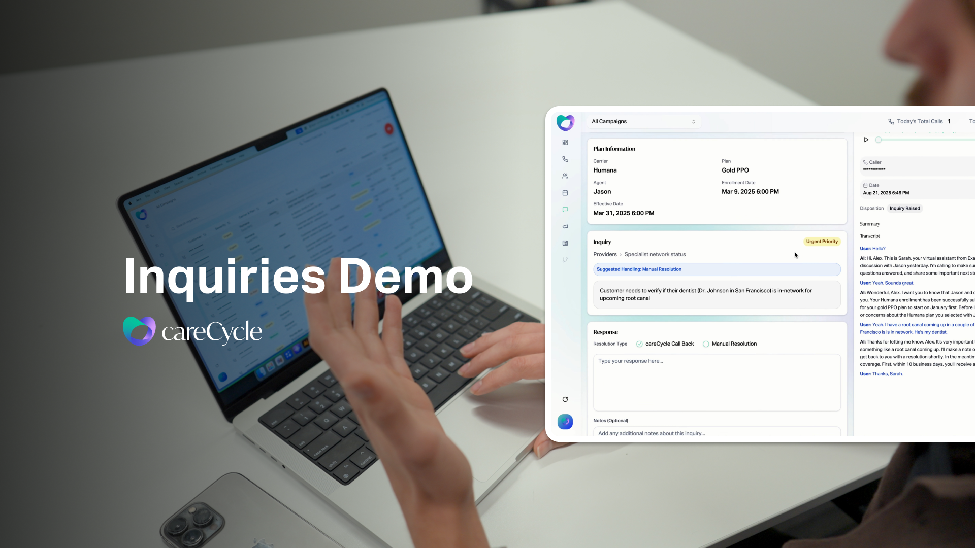 How careCycle's Inquiries System Handles Complex Member Questions