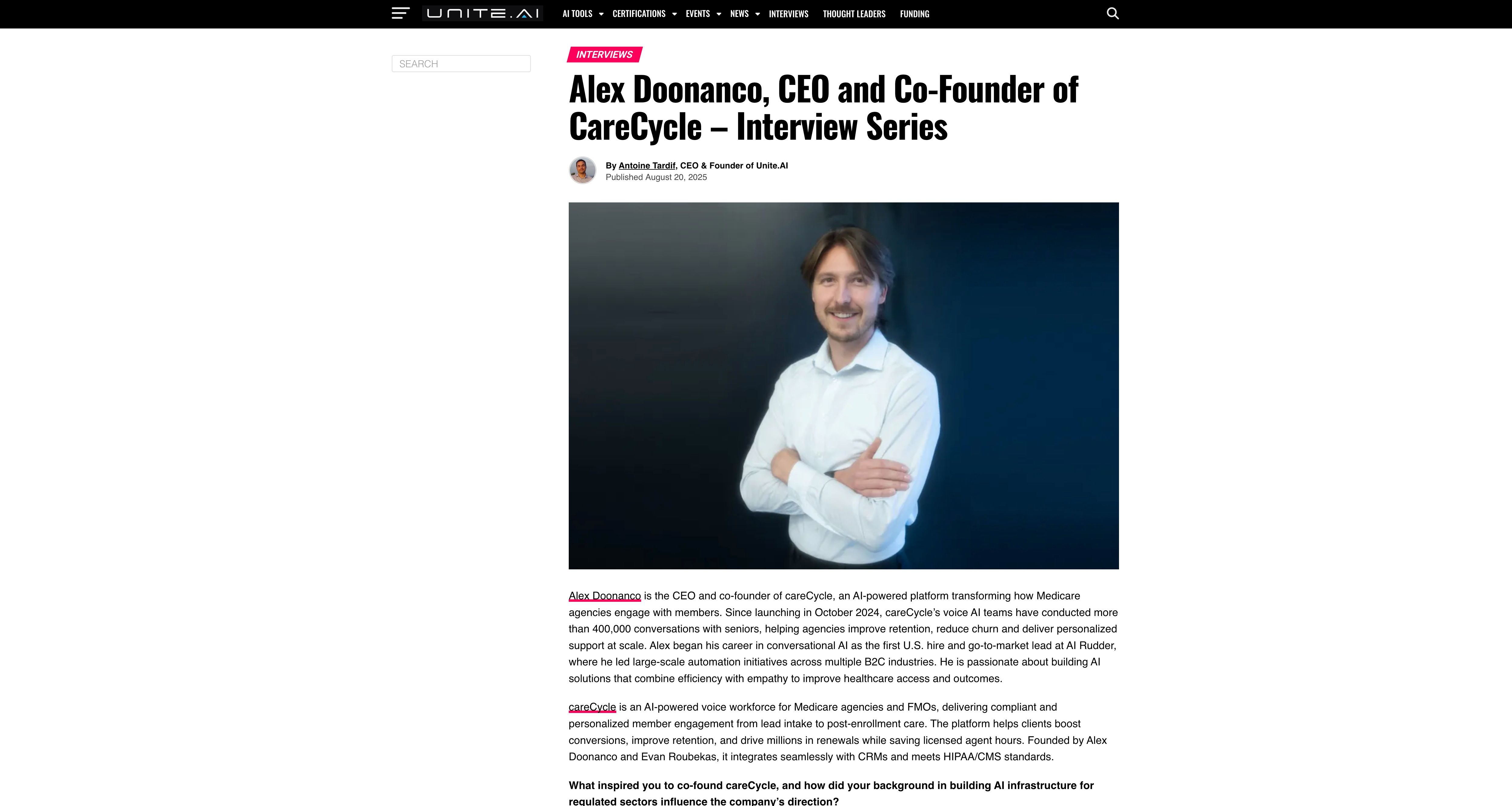 Alex Doonanco, CEO and Co-Founder of CareCycle – Interview Series