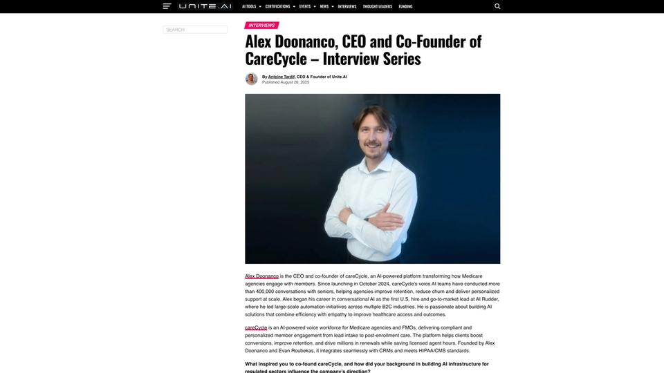 Alex Doonanco, CEO and Co-Founder of CareCycle – Interview Series