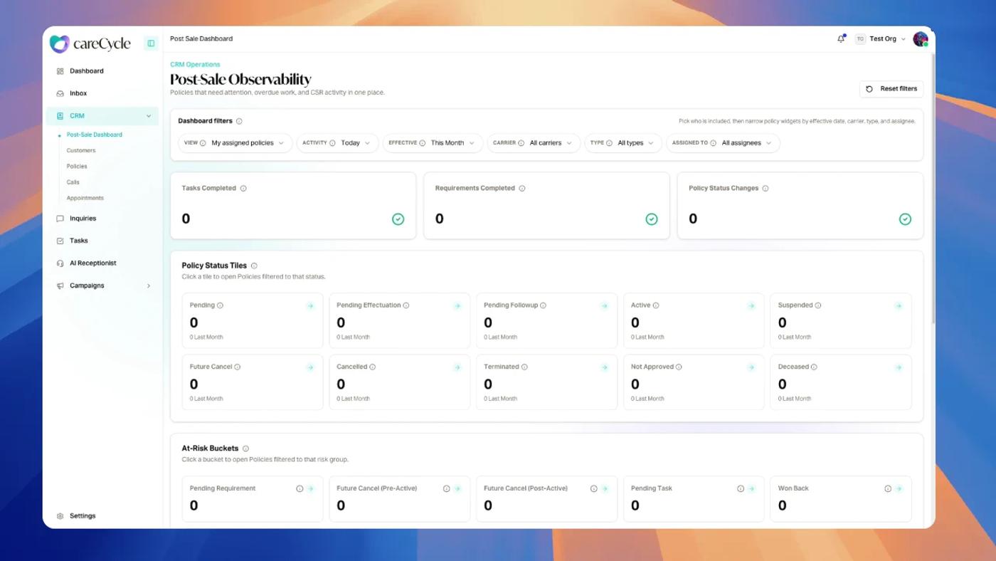 Post Sale Dashboard