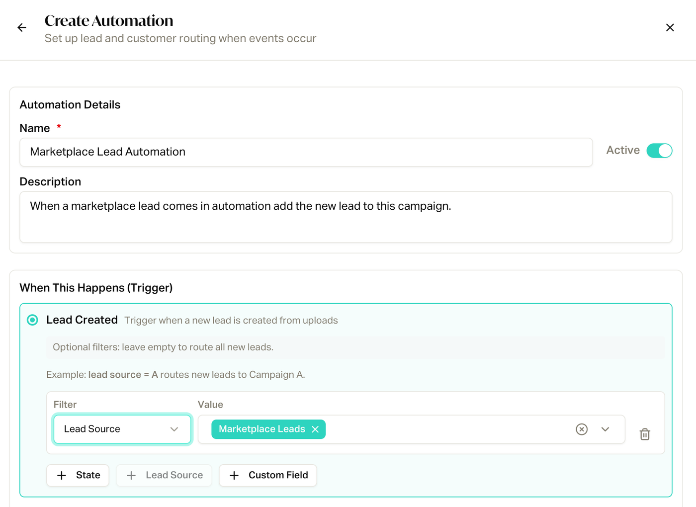 Lead Source Automation