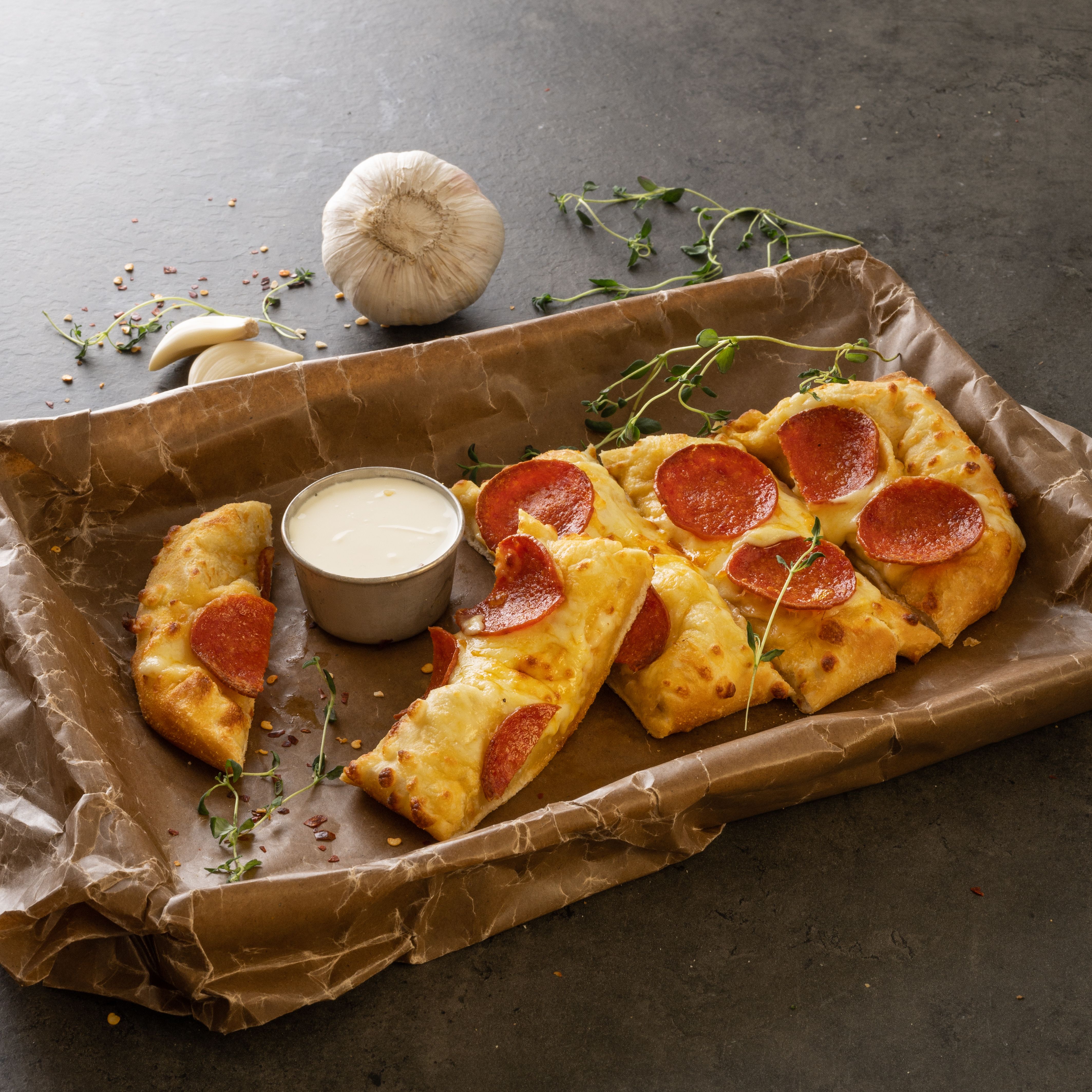 Cheesy Pepperoni Pizza Bread