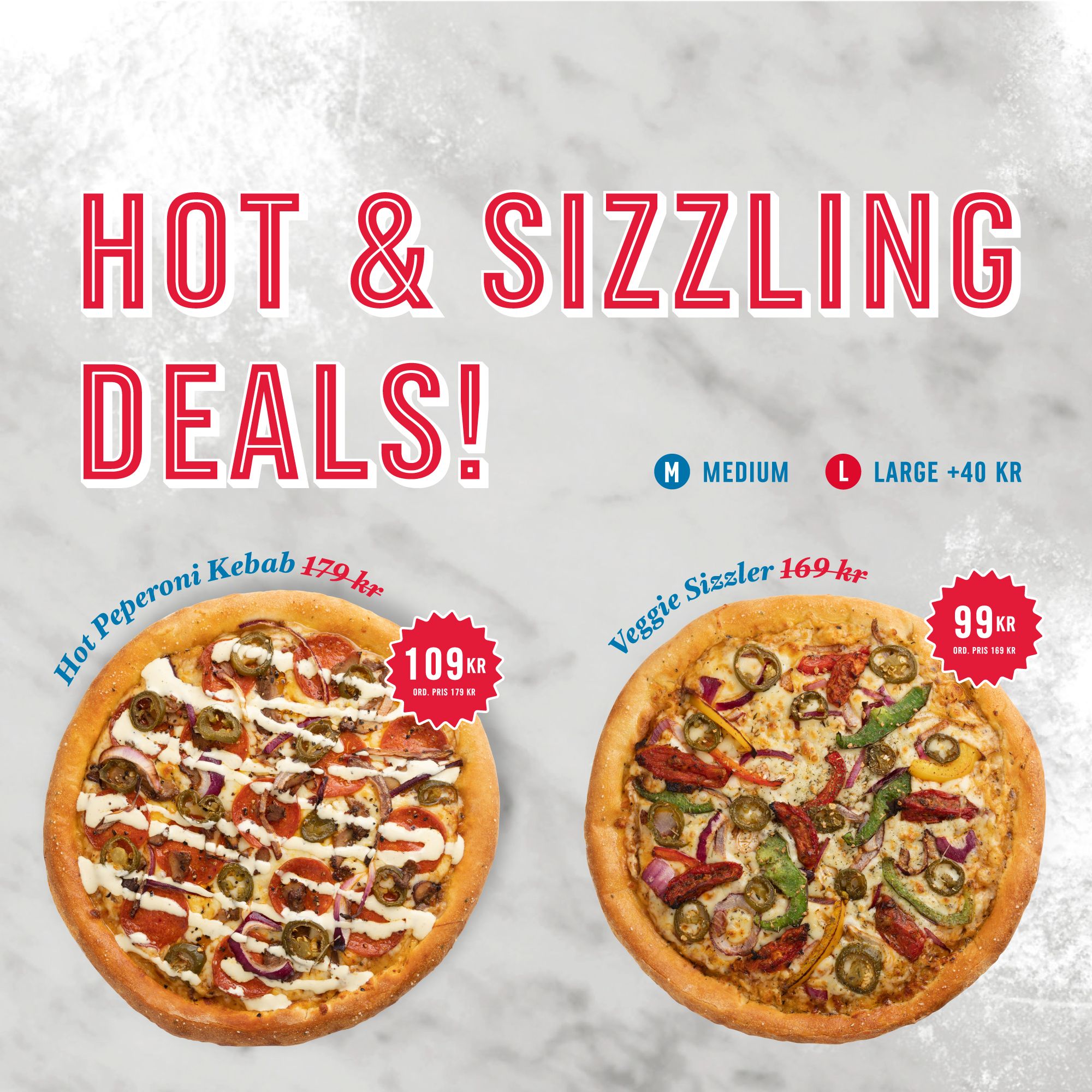 Hot Pepperoni Kebab or Veggie Sizzler