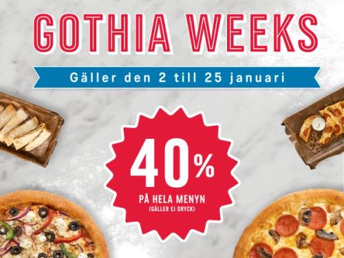 40% off på hela menyn*