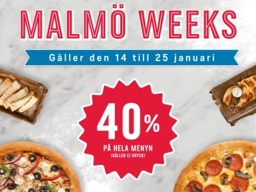 40% off on all the whole menu*