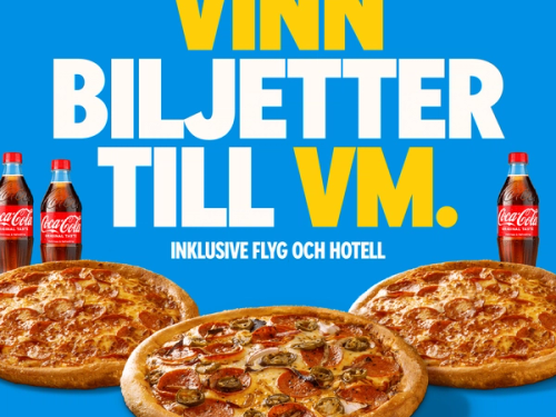 3 medium pizzor och 3 x 0,5L drycker