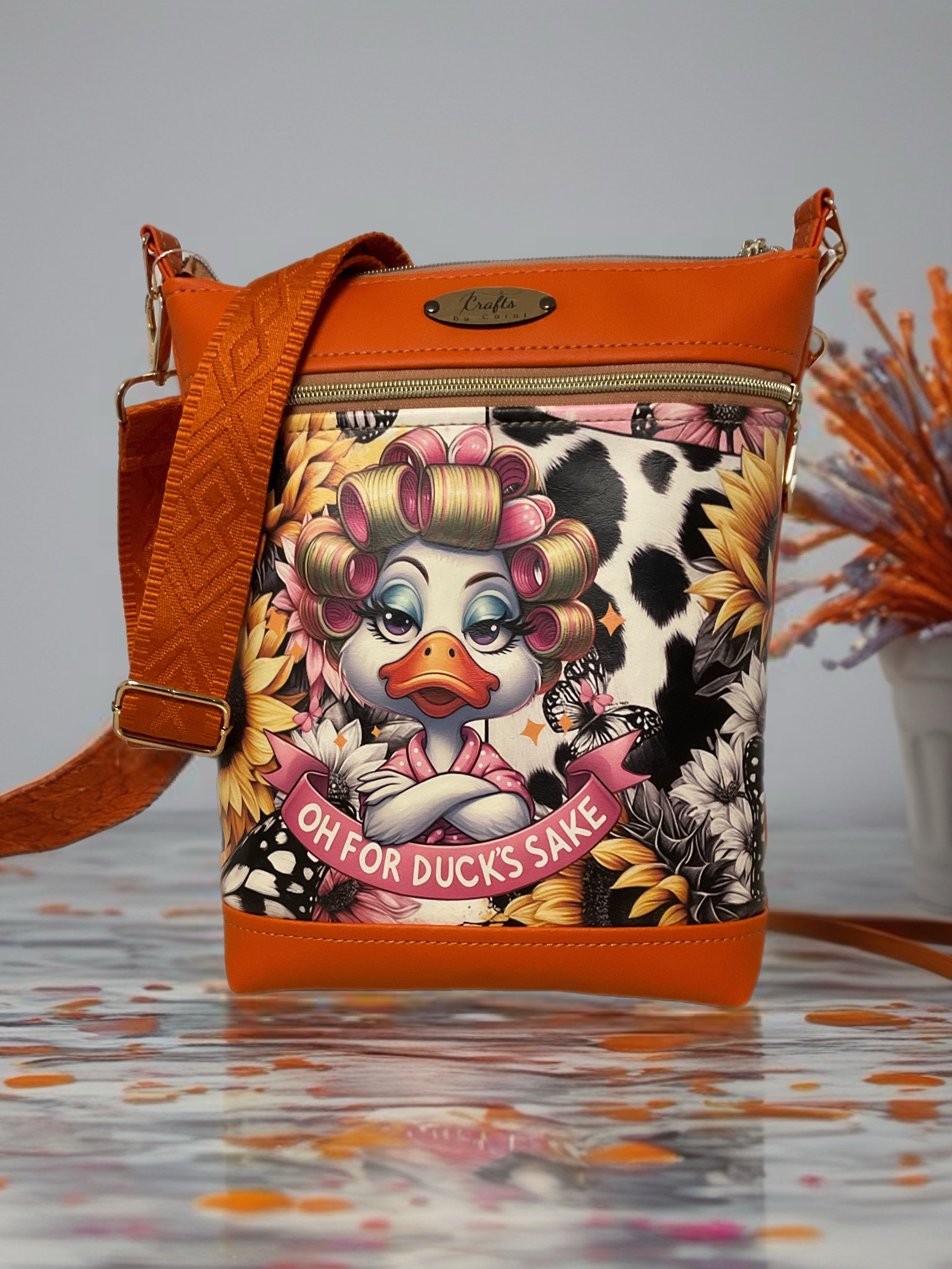 Quirky duck print bag