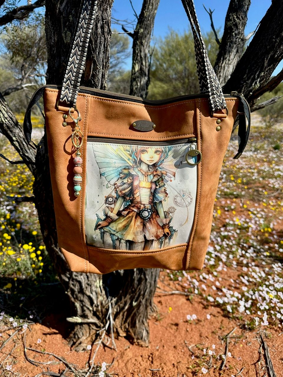 Brown bag with fairy print