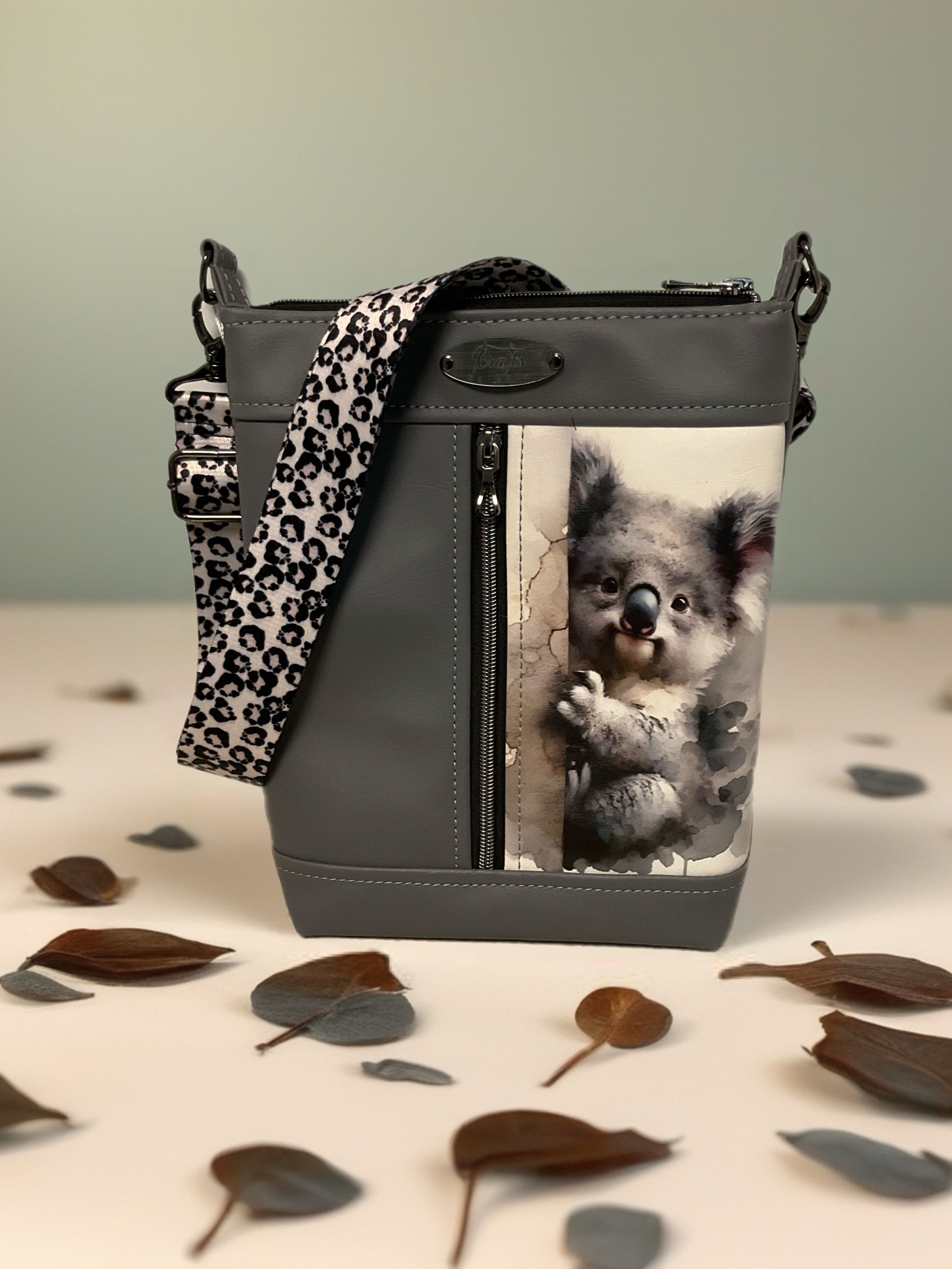 Grey bag with Koala print
