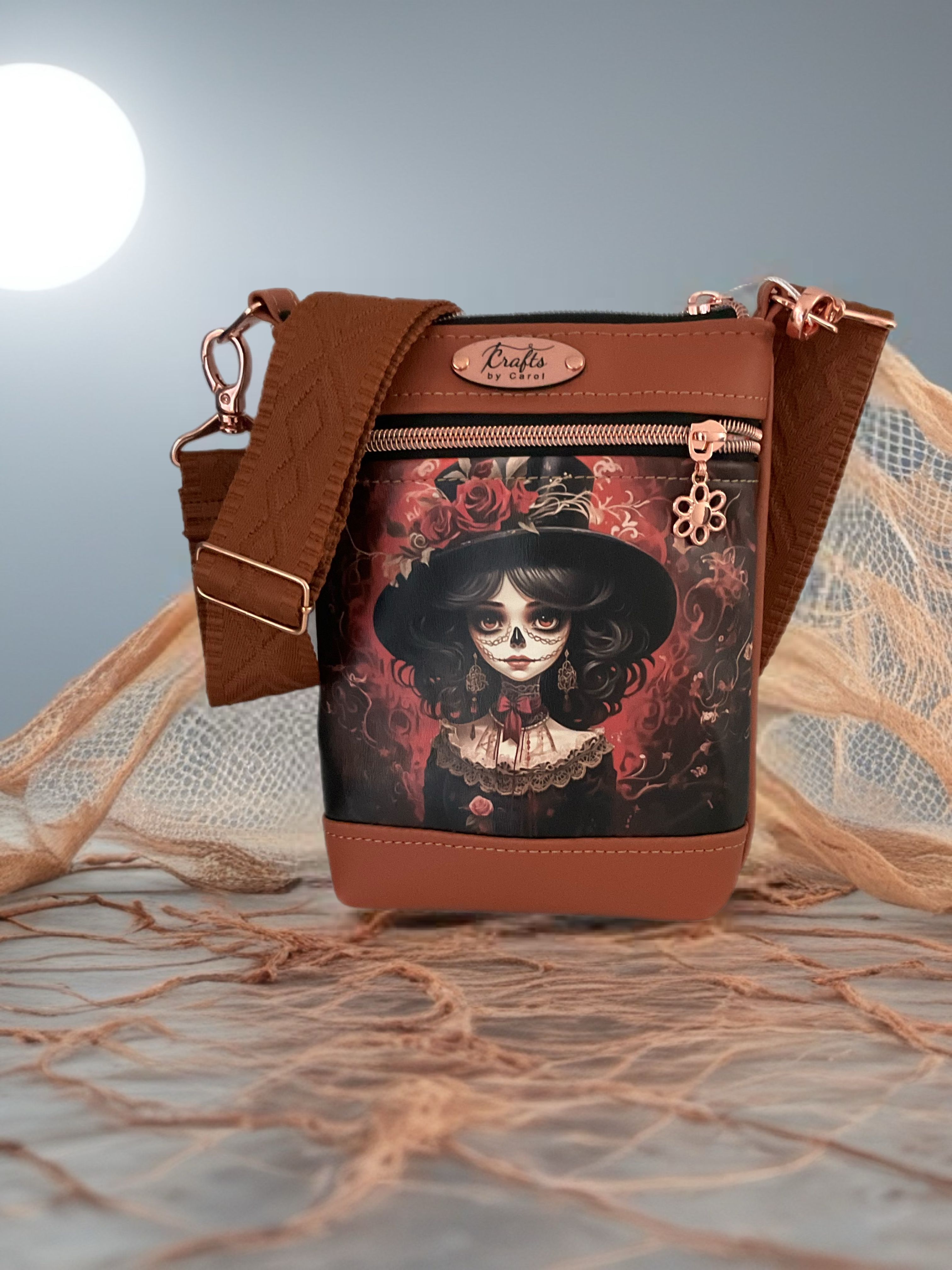 Bag with Goth girl print 