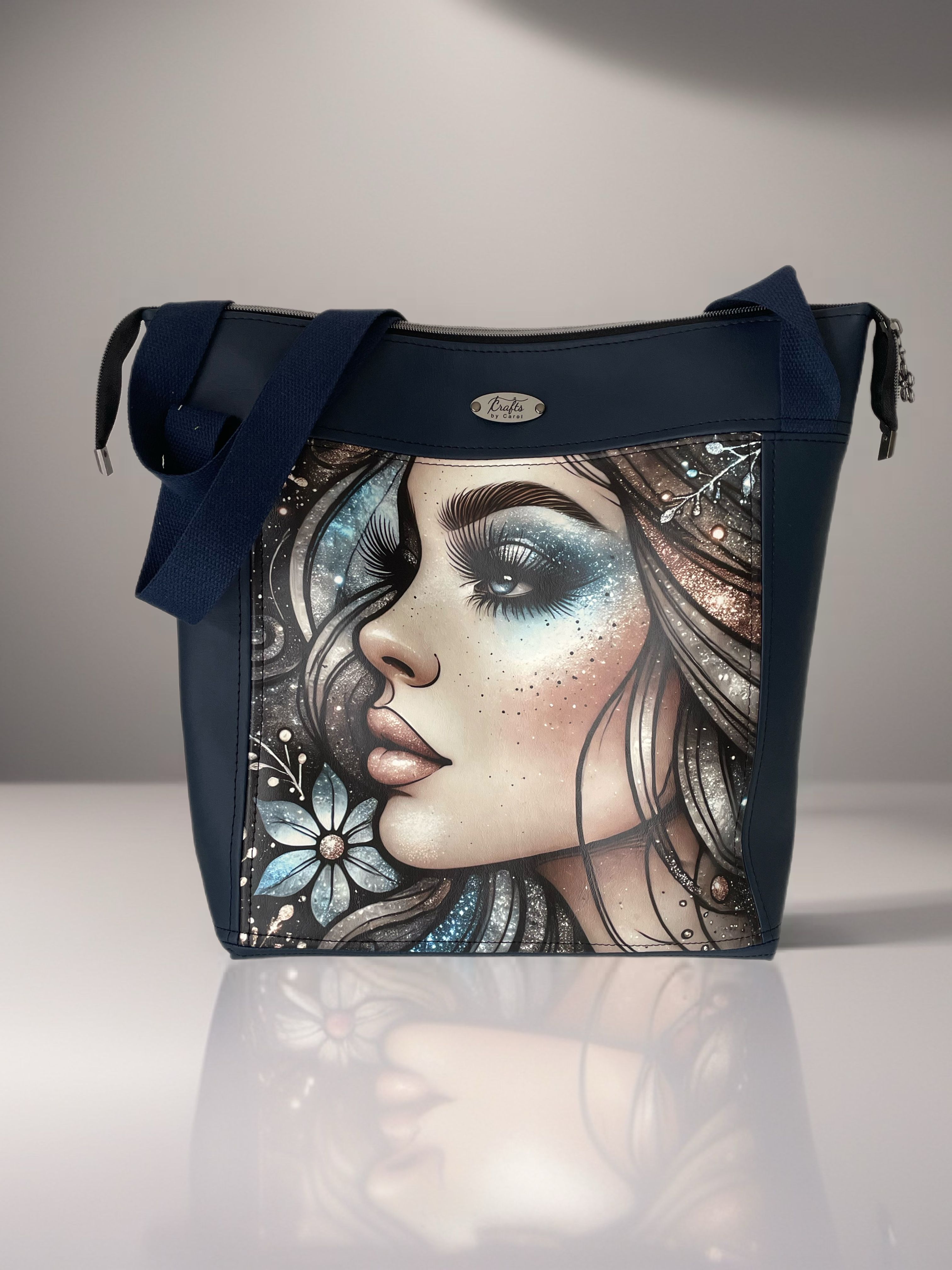 Black bag with girl print