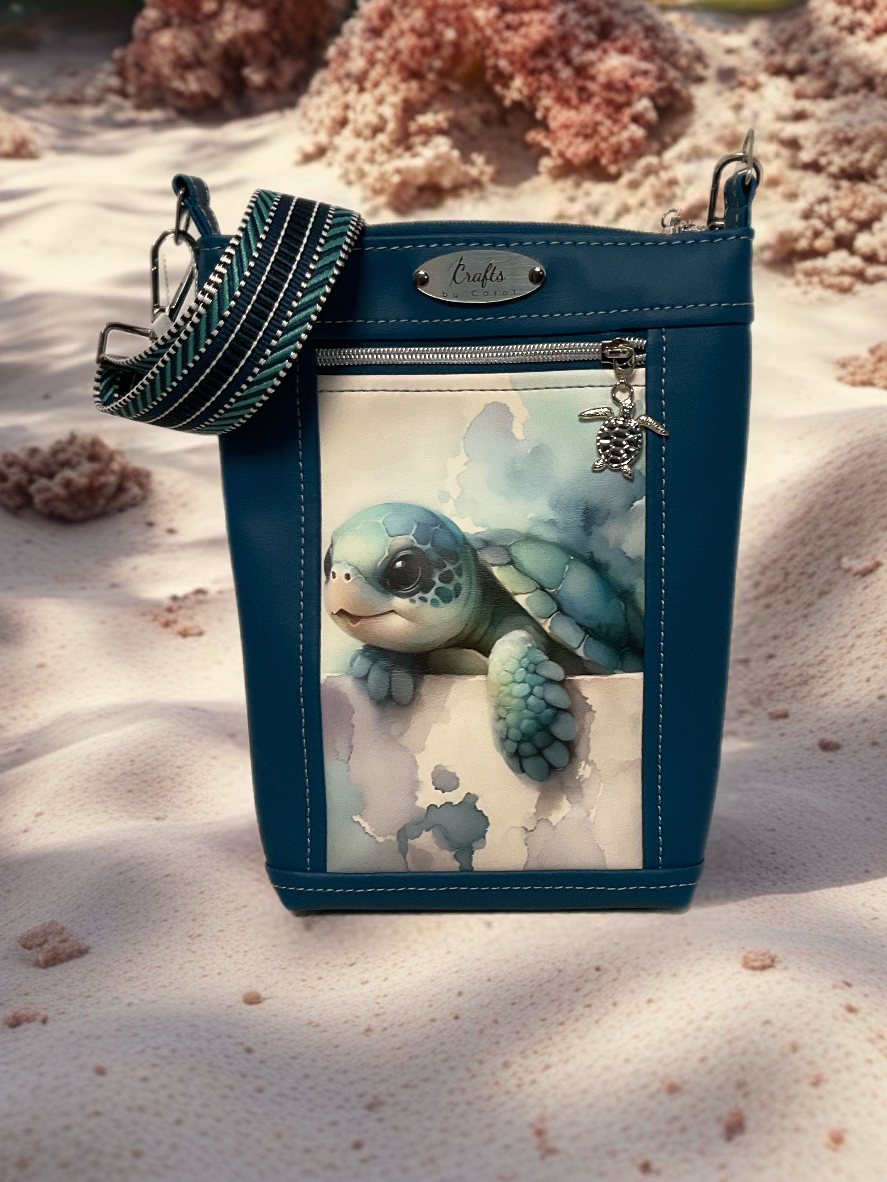 Turtle print bag
