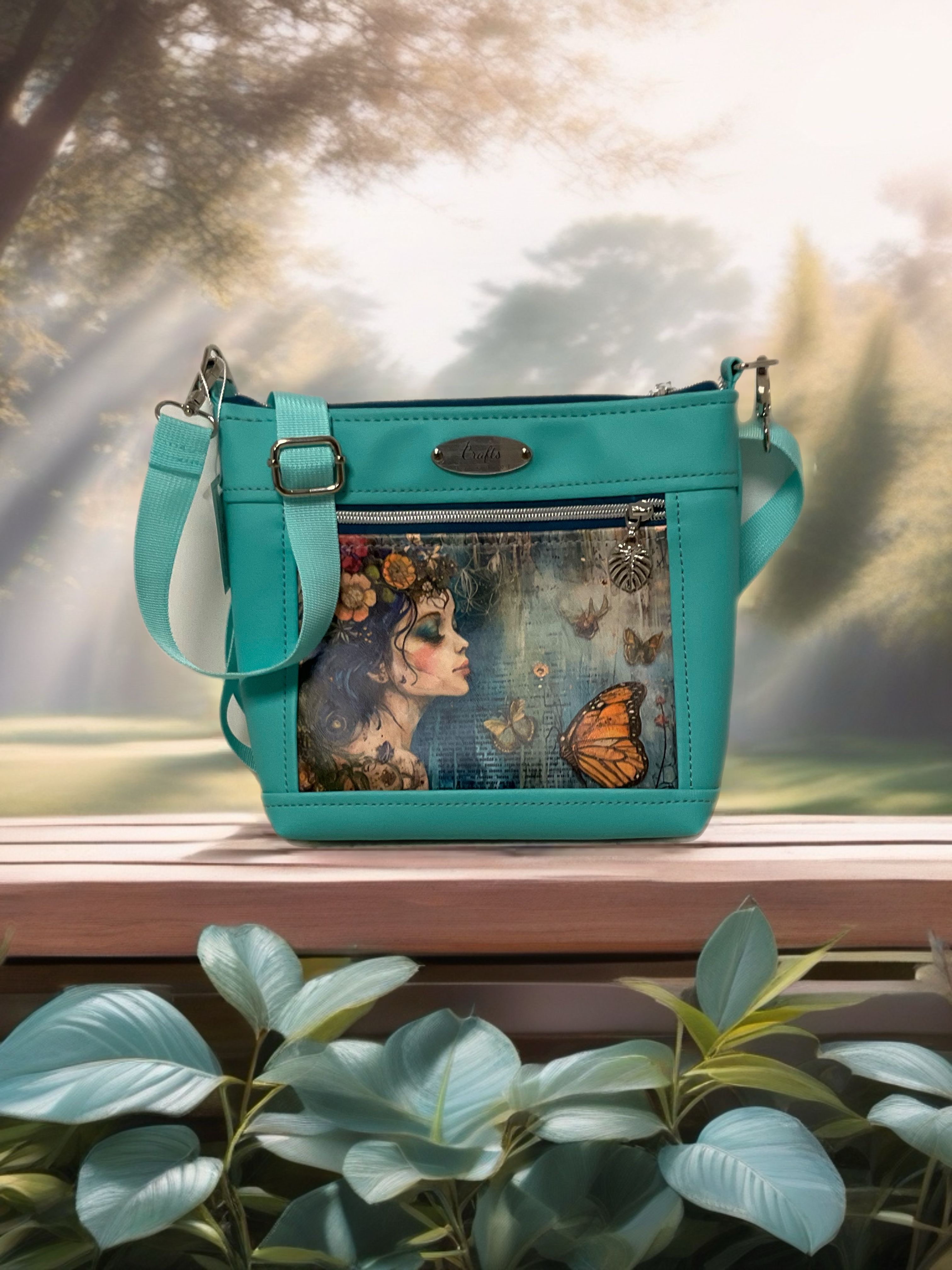 Girl and butterflies bag