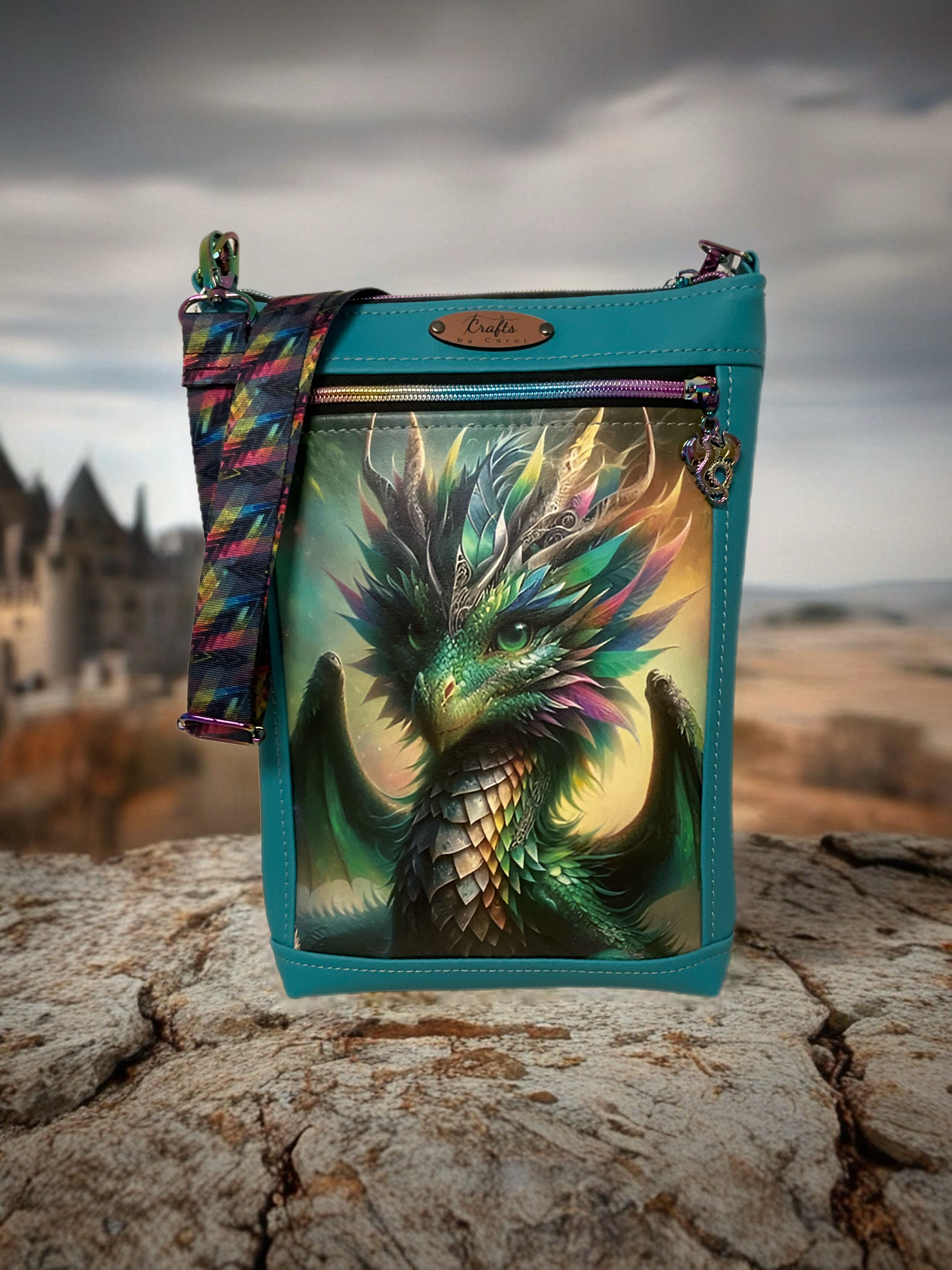Bag with dragon print 