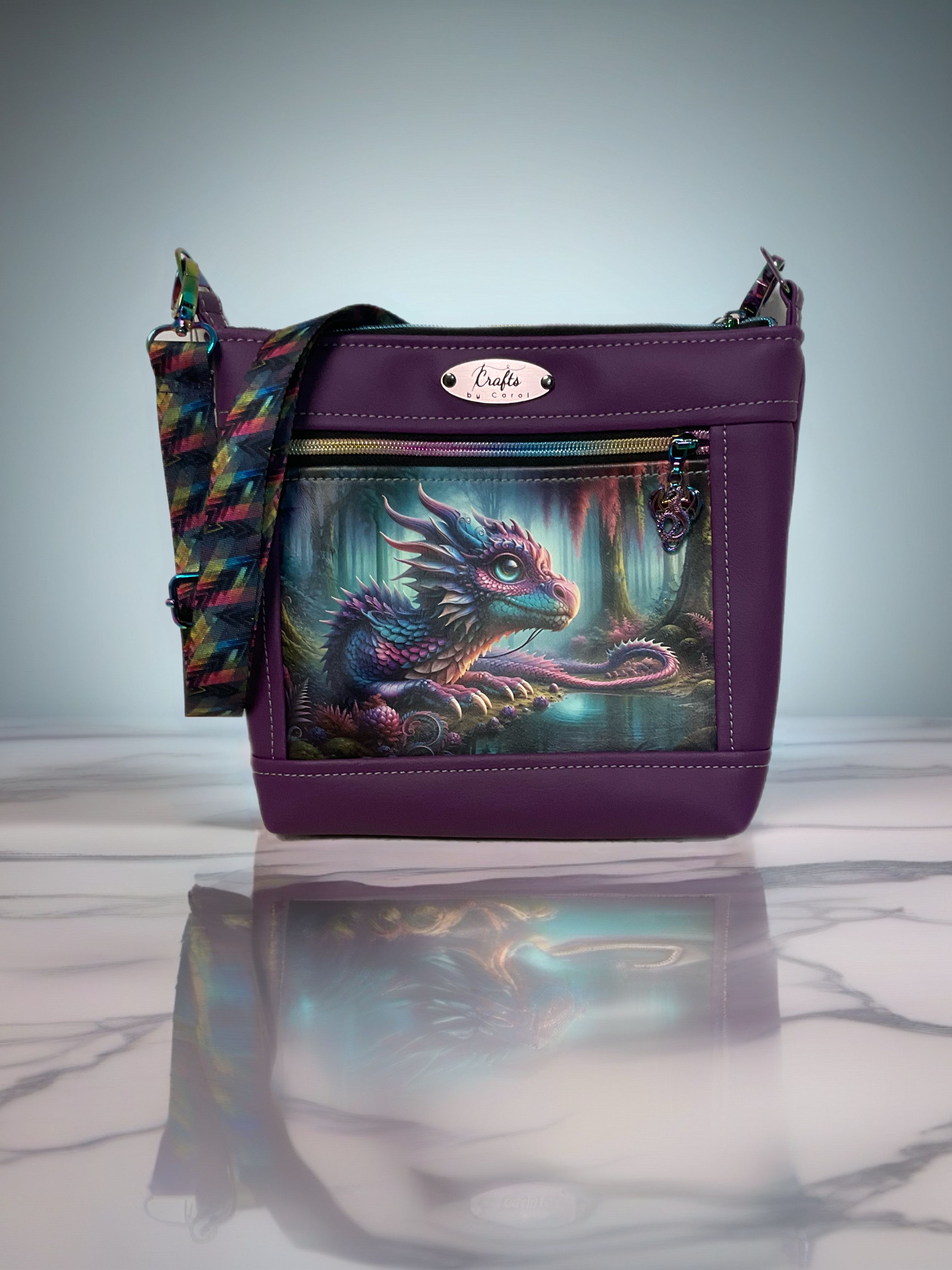 Dragon print bag